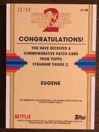 2019 Topps Stranger Things 2 #CP-EM Eugene Merrill's Farm Patch ORANGE  26/99