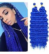 Amazon.com : Eerya Long Curly Braiding Hair 18 Inch 2 Packs Ocean Wave  Crochet Hair for Black Women Deep Wave Braiding Hair for Boho Braids (18  inch, T1B/30/27) : Beauty & Personal Care