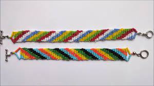 How To Make Colorful Seed Bead Bracelets Using 5 Different Colors Beginners Beading Seed Bead Bracelets Seed Bead Bracelet Patterns Beaded Bracelet Patterns