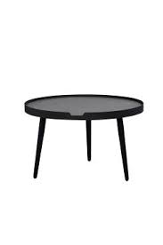 Ellos Home Sofabord Penny O 80 Cm Trendy Moderne Sofabord Med Rat Industrielt Udtryk Lakeret Gra Cementfiber Plade Og Metal S Coffee Table Table Furniture