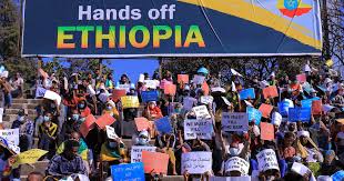 Amharic is the official language of ethiopia, which has an estimated population of 85 million. Ethiopians Denounce Us At Pro Government Rally In Addis Ababa Protests News Al Jazeera
