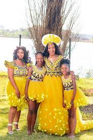 The dress is worn over a white or black shirt. Latest Tsonga Traditional Dresses For Cute Girls 2020