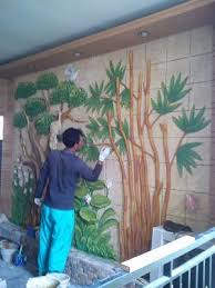 Su4mi s1buk k3rja i5tri bercocok tanam d3ngan b0s su4m1nya. Tukang Taman Sidoarjo Jasa Pembuatan Taman Di Sidoarjo Tukang Taman Sidoarjo Salwa Landscape Wall Painting Art Wall Painting Wall Projections