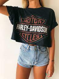 Harley Davidson Tee Casual Summer Outfits Cute Casual Outfits Casual Outfits