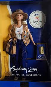 2000 Barbie Sydney Australia Olympic Pin Collector 25644 Barbie Olympics Collector Pins