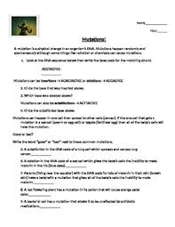 Download free dna restriction enzyme simulation answer key. Mutations Worksheet Middle School Pdf