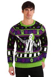 The color looks red on my monitor but it's actually a gorgeous plum color, which ties in with my bms without my mom will be wearing a pant suit, similiar to this one. Fun Wear Beetlejuice It S Showtime Adult Halloween Sweater Walmart Com Walmart Com