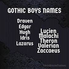 Gothic Baby Boy Names Boy Names Names For Boys List Gothic Baby