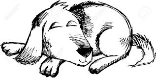 Sleeping Dog Clipart Black And White Dog Animation Sleeping Dogs Silhouette Art