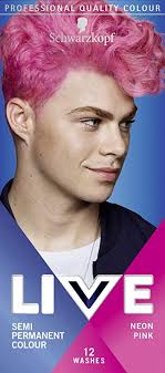 It will be available to watch shortly. Schwarzkopf Live Men Semi Permanent Hair Colour Fade Resistant Statement Hair Dye For Him 093 Neon Pink Shade Amazon Co Uk Beauty