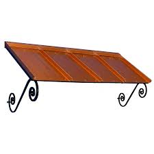 Americana Building Products 72 In Wide X 36 In Projection Copper Penny Solid Open Slope Window Door Awning Awning Over Door Metal Awning Door Awnings
