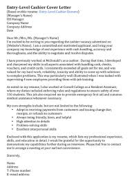 Cashier Resume Cover Letter Cover Letter For Resume Resume Examples Lettering