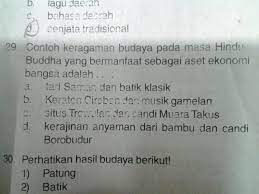 Contoh Keragaman Budaya Pada Masa Hindu Buddha Yang Bermanfaat Sebagai Aset Ekonomi Bangsa Brainly Co Id