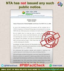 Candidates who have passed or appearing for class 12 can fill neet 2021 application form in an online mode. Fact Check Nta Neet Ug July 2020 Exam Postponed Or Not Latest News Education News India Tv
