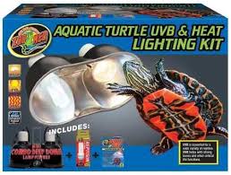 Amazon Com Zoo Med Aquatic Turtle Uvb Heat Lighting Kit Pet Habitat Heat Lamps Pet Supplies