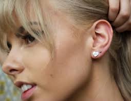 Pendientes Flor Pendientes De Tachuela De Plata Esterlina 925