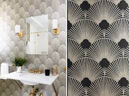 Traditional art deco shapes and colors were the inspiration behind this wallpaper for their designers. Art Deco Wallpaper Art Deco Style