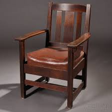 Limbert Armchair Sale Number 2692b Lot Number 162 Skinner Auctioneers Craftsman Style Furniture Arts Crafts Style Arts And Crafts Movement