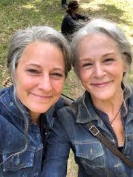 Carol and her stunt double! (Credit to BlackLunaAngelX)
