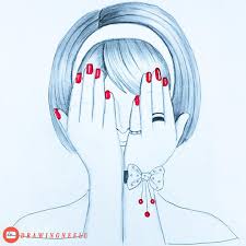 Starting from a few lines of draw or coloring and you'll finish with a complete cute picture with colorful coloring of cute famous animation draw. How To Draw A Girl Hidden Face By Hand Beginner Pencil Drawing Tutorial Girl Simple Drawing Artofit