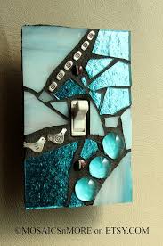 Blue Ice Mosaic Light Switch Cover Wall Plate Mosaic Crafts Mosaic Art Mosaic