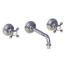 Robinetterie Eloise Horus Melangeur Lavabo Mural 3 Trous 02 263 Chrome Nickel Brosse Et Mat