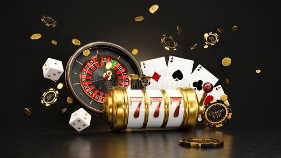 Casino Background. Slot Machine with Roulette Wheel. Online Casino Concept. Falling Poker Chips Stock Illustration - Illustration of entertainment, business: 209493276