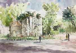 A Famosa Malacca Watercolour By Brian Tai Paint Print Painting Art