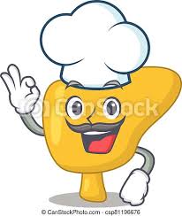 Find the perfect cartoon chef hat stock photo. Talented Liver Chef Cartoon Drawing Wearing Chef Hat Vector Illustration Canstock