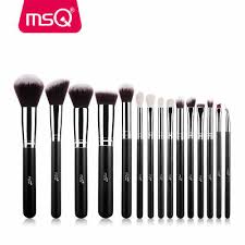 msq 15pcs makeup brush set fundation