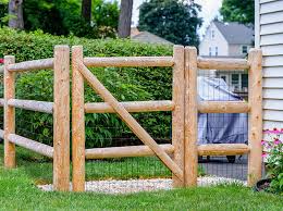 This type of fencing can be used as a landscaped garden. Cape Cod Fence Company Post Rail Fences