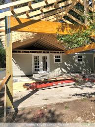 Available in white only, the rugged 26 gauge painted panels come with a 25 year warranty against the paint chalking, fading or peeling! Carport Progress Rafters Roof Design And How The New Ties Into The Old Addicted 2 Decorating