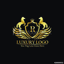 Royal Logo With Horse In 2020 Luxury Logo Wings Logo Logo Design Collection