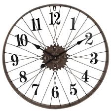 Horloge Roue De Velo En Metal Noir D60 Maisons Du Monde