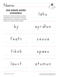 Maybe you would like to learn more about one of these? 2nd Grade Word Scramble Spelling Unit 2 Primarylearning Org