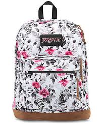Black And White Floral Jansport Backpack Jansport Right Pack White Floral Backpack Zumiez Stylish Backpacks Jansport Floral Backpack