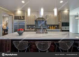 sleek modern kitchen design with a gray