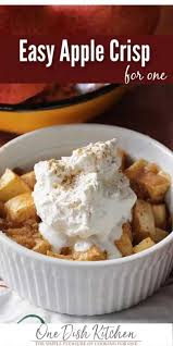 Easy Apple Crisp Recipe Single Dessert One Dish Kitchen Recipe In 2020 Apple Crisp Easy Easy Apple Crisp Recipe Mug Recipes