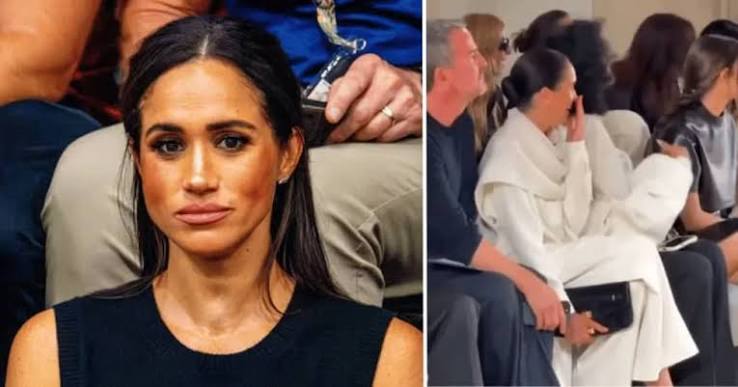 A Cruel Person': Meghan Markle Blasted For Being 'Inappropriate and Classless' After She 'Giggles at Model Stumbling on Catwalk' During Paris Fashion Week - AOL