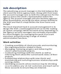 Job description *who we're looking for: Free 8 Account Management Job Description Samples In Ms Word Pdf