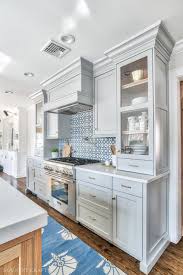 This one was fun because they decided to add a pop of color with the island. Coventry Gray Kitchen Cabinets In Chatham New Jersey