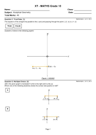 Our year 6 mental math worksheets contain a wide range of different questions and math skills. Xt A Maths Grade 10 A Analytical Geometry
