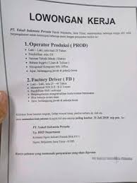 Hrd departemen kawasan ngoro industri persada blok. Lowongan Kerja Pt Yakult Ngoro Lulusan Sma Cari Kerja