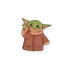 Cute Sticker Of Baby Yoda Fashion Home Garden Homedcor Decalsstickersvinylart Ebay Link In 2020 Disney Stickers Printables Cute Stickers Star Wars Stickers