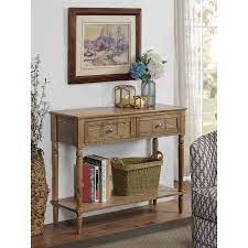French Country Two Drawer Hall Table Walmart Com Hall Table Rustic Table Furniture