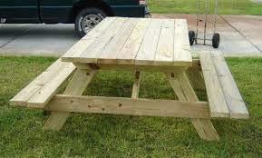 All 2x6 Picnic Table Custom Made Furniture Picnic Table Furniture Making