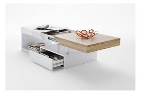 Les télécommandes et magazines ne traîneront plus et pourront être rangés derrière les deux tiroirs de cette table basse rectangulaire de finition béton et blanc laqué mat. Table Basse Blanc Laque Et Aspect Chene Cbc Meubles