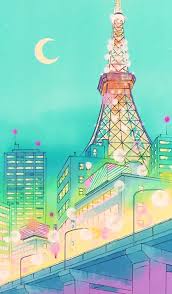 This Anime Version Of Tokyo Tower Is From The Old But Still Amazing Anime Sailor Moon The Animat Sailor Moon Background Sailor Moon Wallpaper Sailor Moon Art