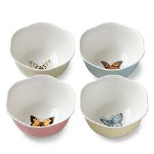 Set of 4 lenox butterfly meadow 4 1/4 coasters. Lenox Butterfly Meadow Dessert Bowl Set Of 4 Bloomingdale S