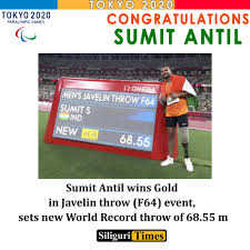 Sumit antil breaks own world record in f44 javelin throw during national para athletics. Xb8i73svhjwacm